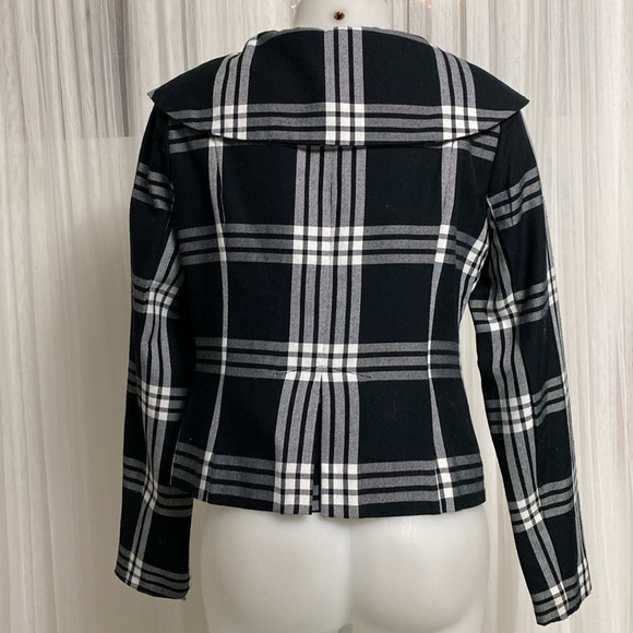 Women’s plaid black /white blazer! Work, business, office! Size S - Picture 6 of 17